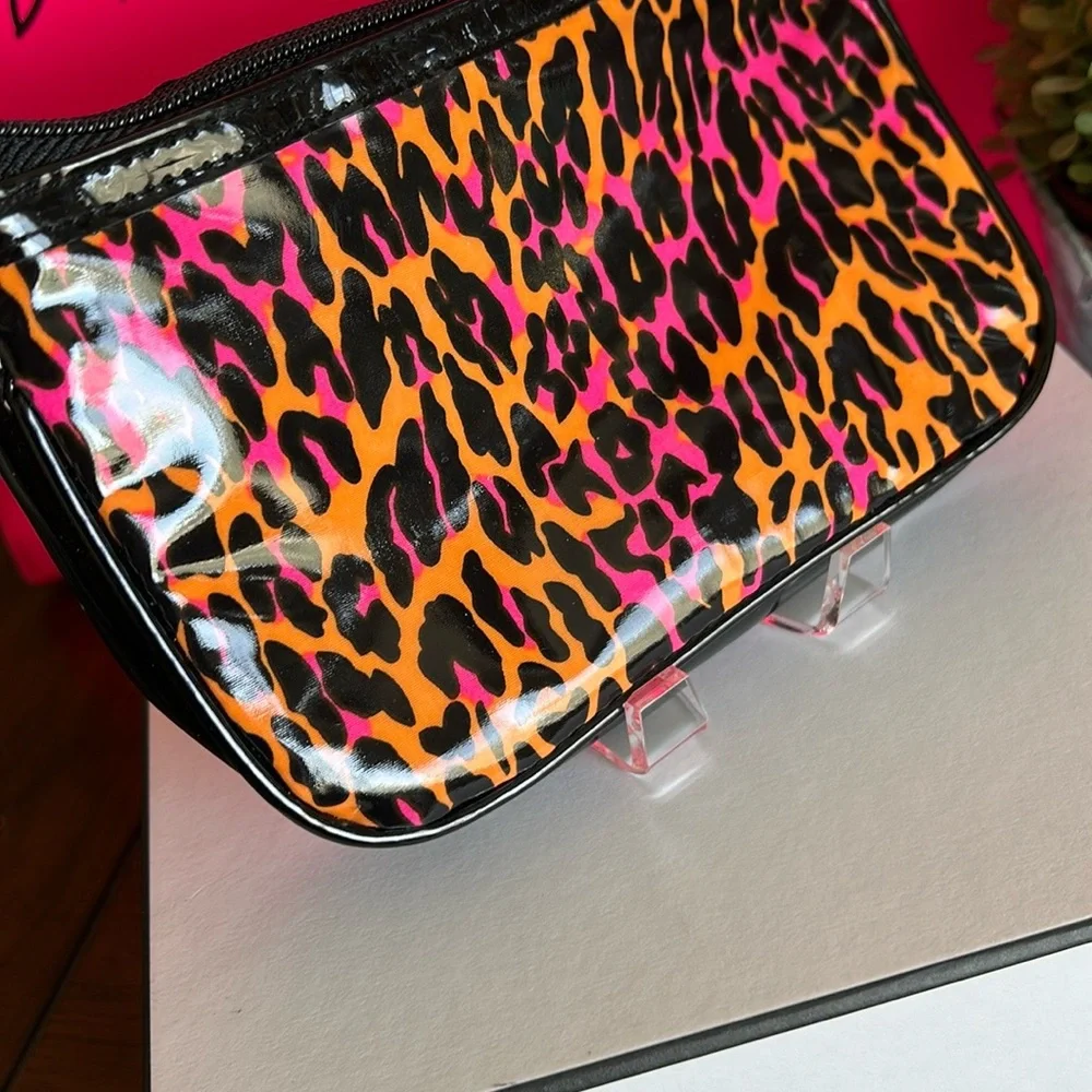 Betsey Johnson Leopard Print clutch/cosmetic Bag